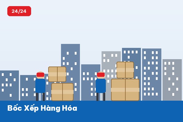 Dịch vụ bốc xếp hàng hóa — cho thuê nhân công 24/24
